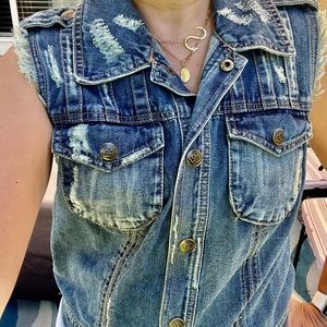 FREE PEOPLE denim vest for women